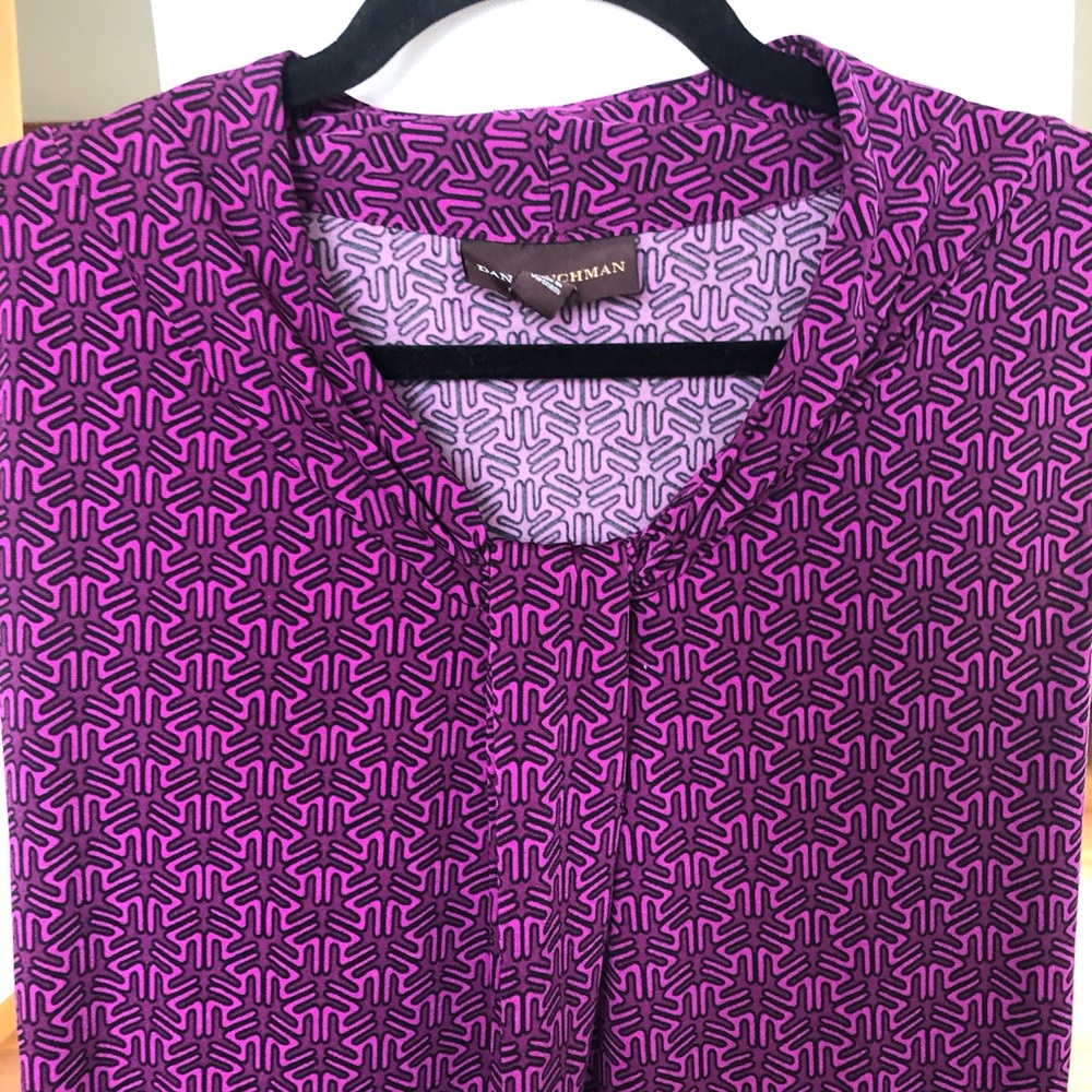 purple color short sleeve top brand is Banner Republic